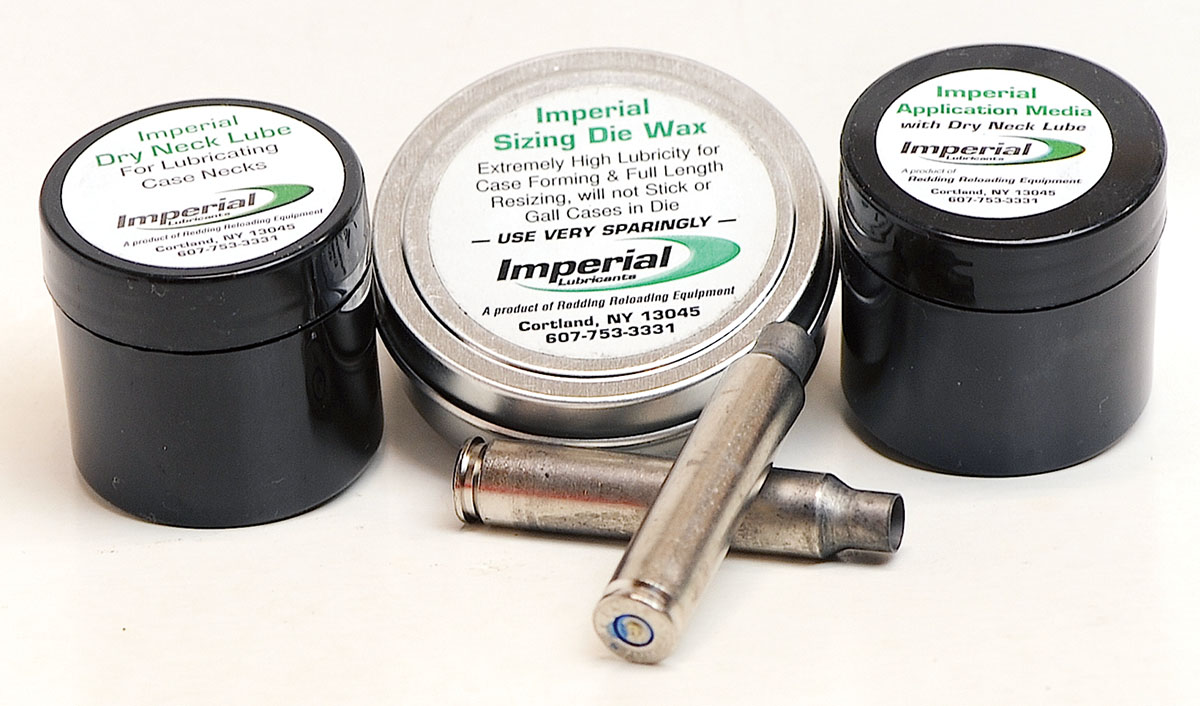 Imperial case wax and graphite neck lubricants are recommended.